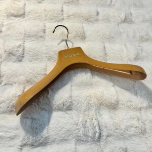 Miu Miu Tan Velvet Hanger with Gold Hook